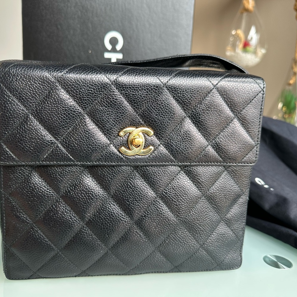 Chanel Classic Black Quilted Shoulder Bag